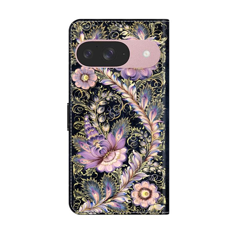 For Google Pixel 9 Crystal-Like Painted Vegan Leather Phone Case