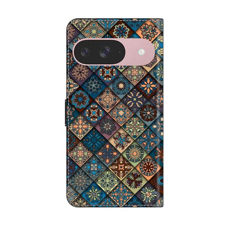 For Google Pixel 9 Crystal-Like Painted Vegan Leather Phone Case