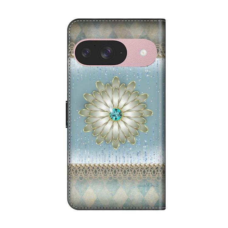 For Google Pixel 9 Crystal-Like Painted Vegan Leather Phone Case