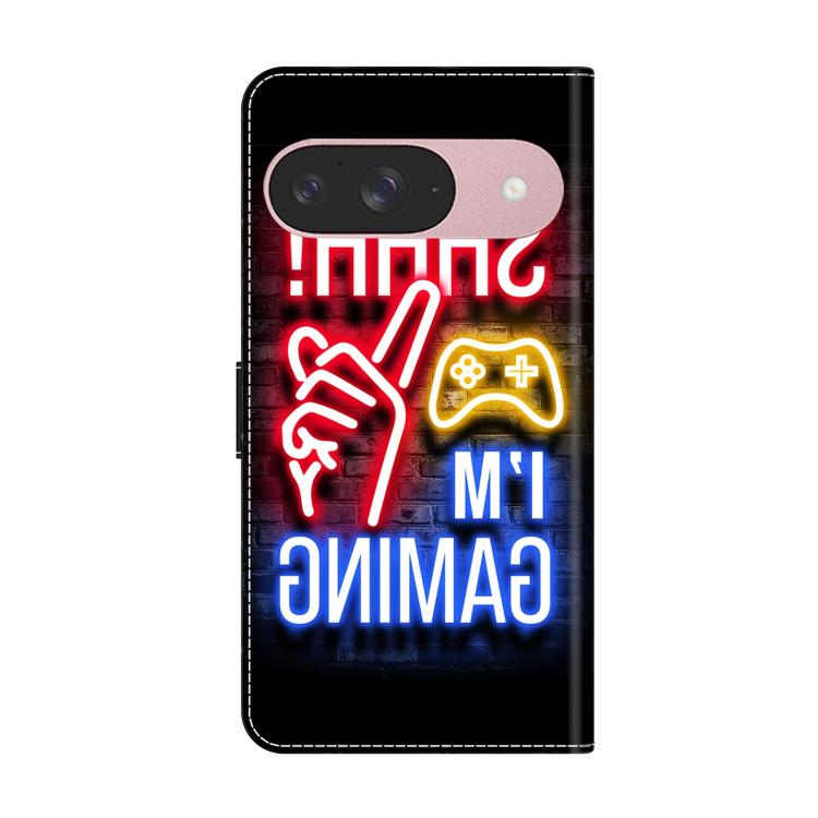 For Google Pixel 9 Crystal-Like Painted Vegan Leather Phone Case