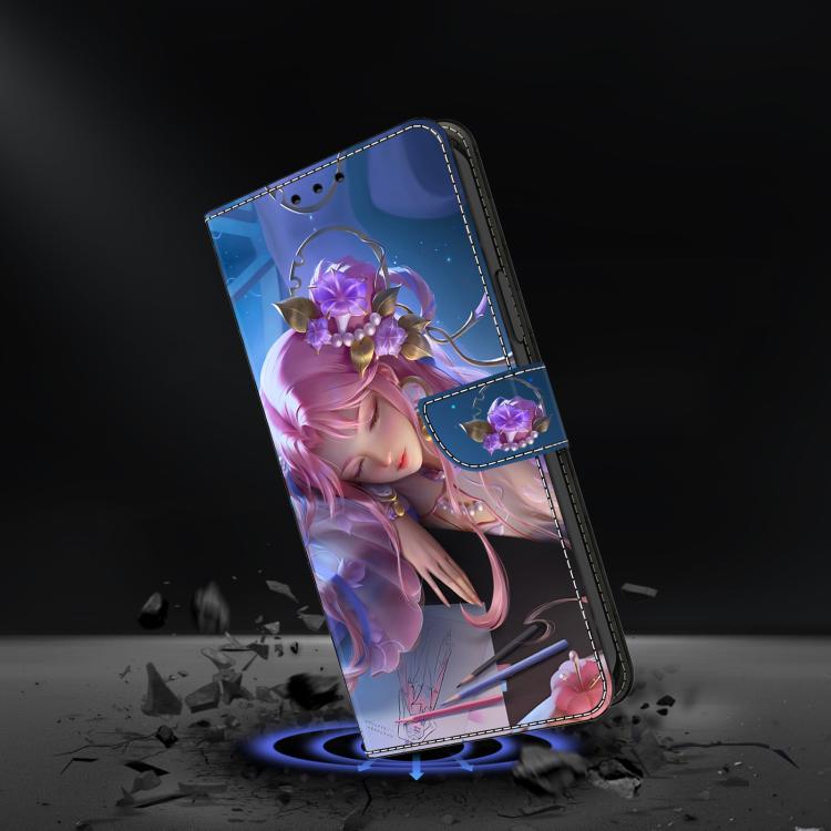 For Google Pixel 9 Crystal-Like Painted Vegan Leather Phone Case