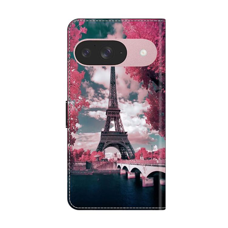 For Google Pixel 9 Crystal-Like Painted Vegan Leather Phone Case
