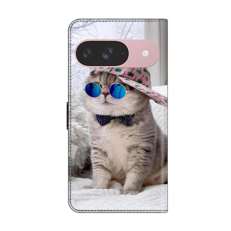 For Google Pixel 9 Crystal-Like Painted Vegan Leather Phone Case
