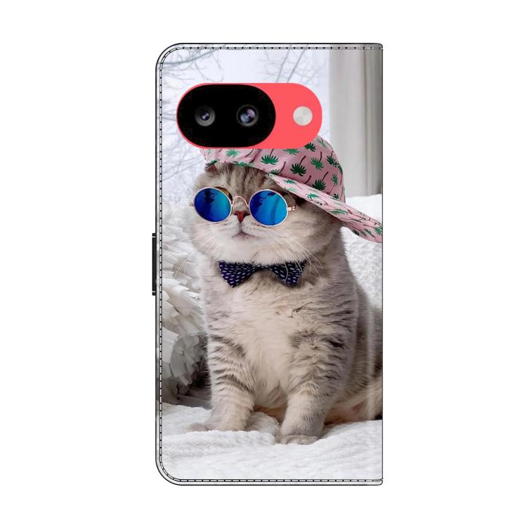For Google Pixel 10a Crystal-Like Painted Vegan Leather Phone Case