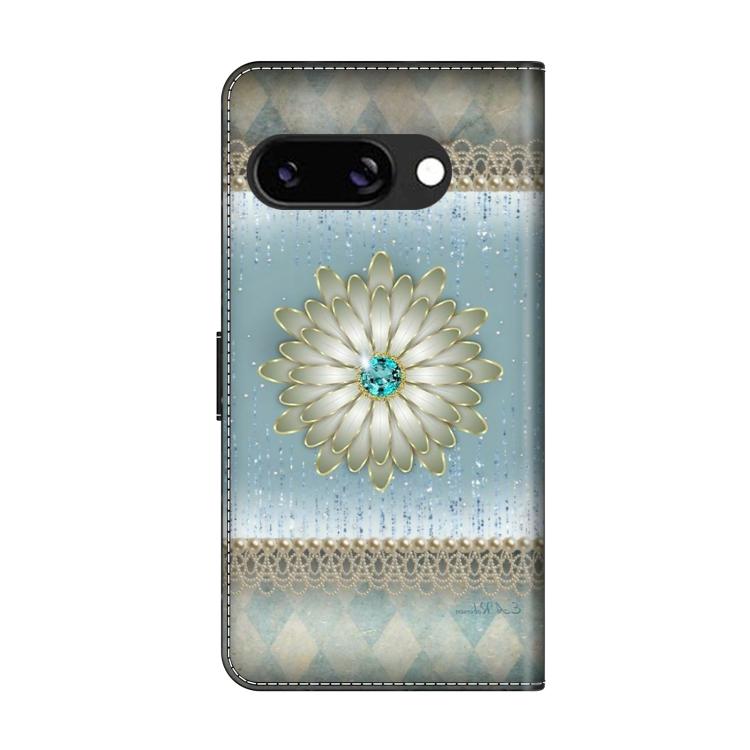 For Google Pixel 9a Crystal-Like Painted Vegan Leather Phone Case