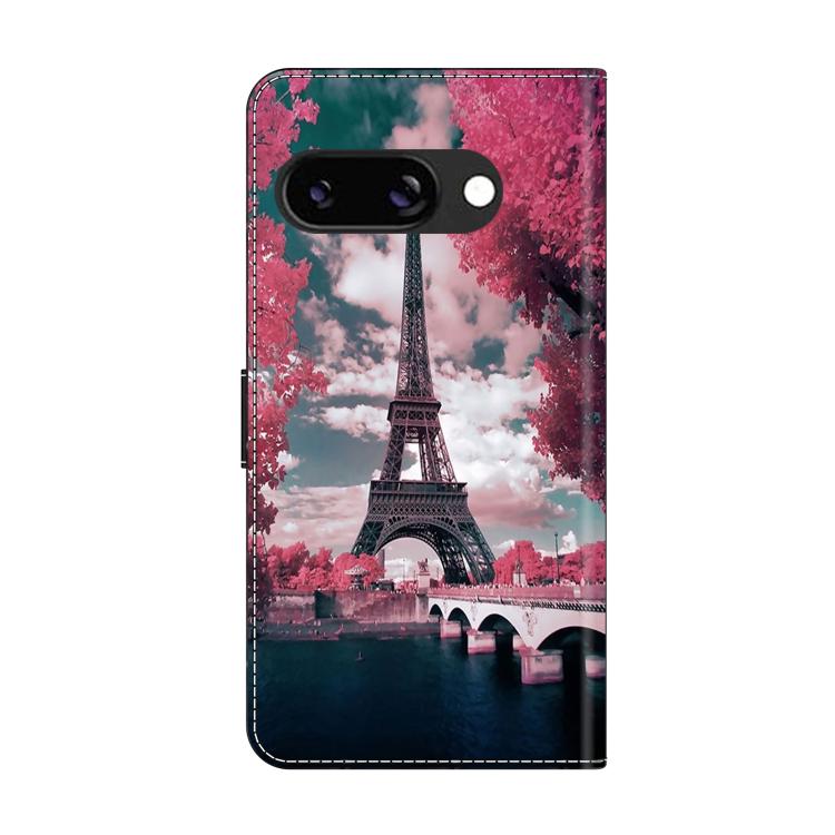 For Google Pixel 9a Crystal-Like Painted Vegan Leather Phone Case