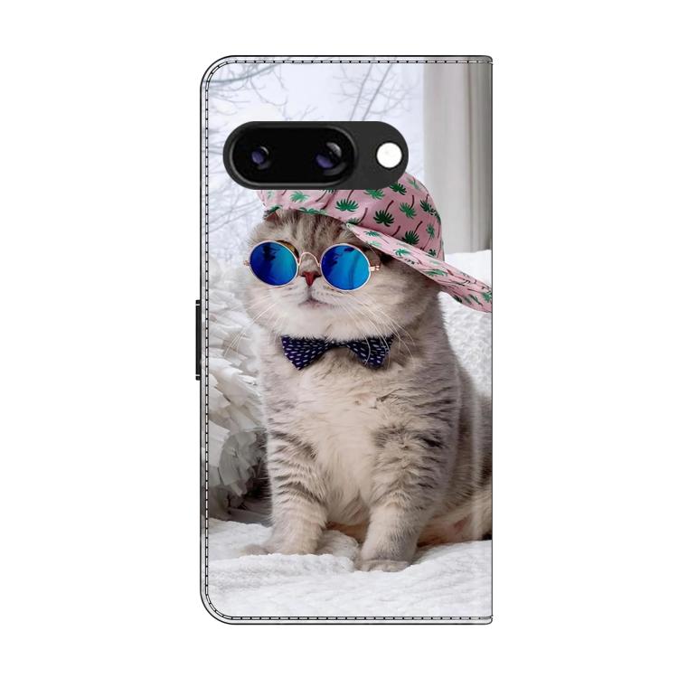 For Google Pixel 9a Crystal-Like Painted Vegan Leather Phone Case