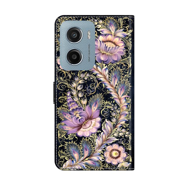For Motorola Moto E15 / G15 / G05 Crystal-Like Painted Vegan Leather Phone Case