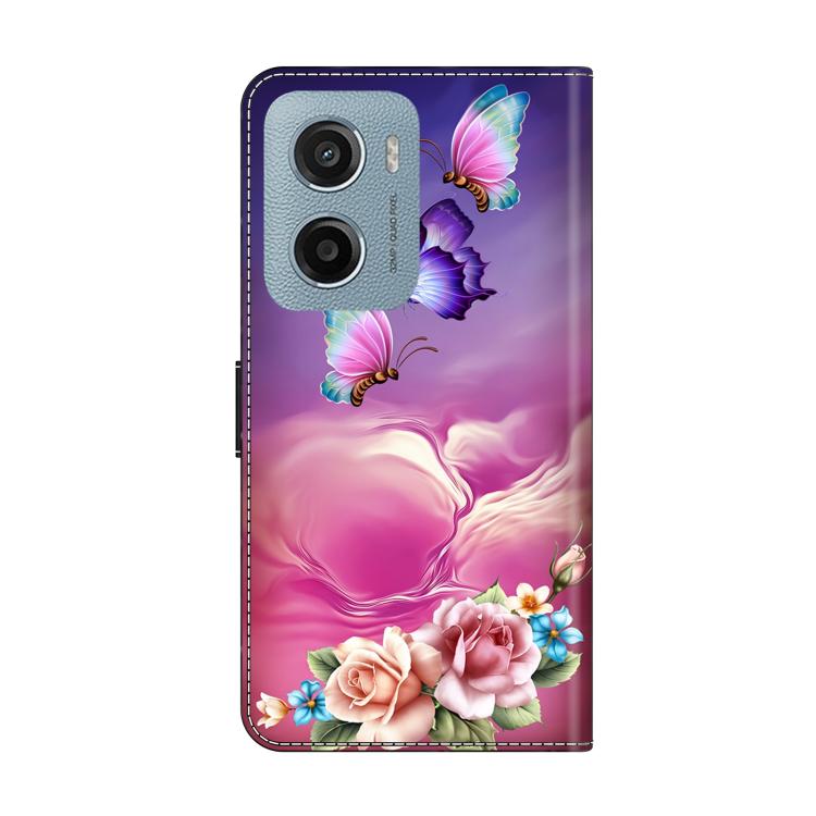 For Motorola Moto E15 / G15 / G05 Crystal-Like Painted Vegan Leather Phone Case
