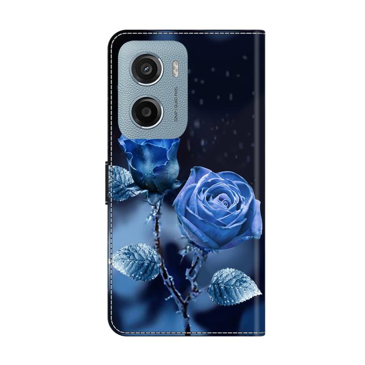 For Motorola Moto E15 / G15 / G05 Crystal-Like Painted Vegan Leather Phone Case