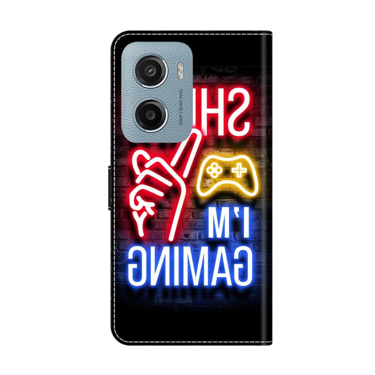 For Motorola Moto E15 / G15 / G05 Crystal-Like Painted Vegan Leather Phone Case