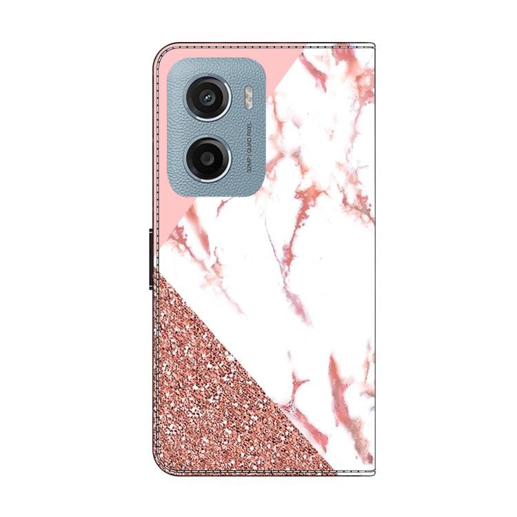For Motorola Moto E15 / G15 / G05 Crystal-Like Painted Vegan Leather Phone Case
