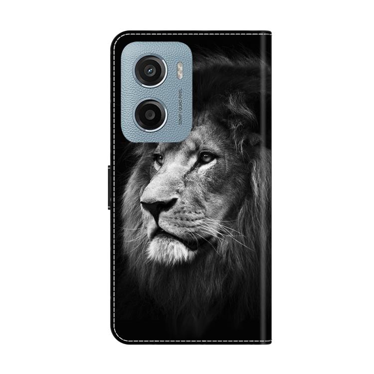 For Motorola Moto E15 / G15 / G05 Crystal-Like Painted Vegan Leather Phone Case