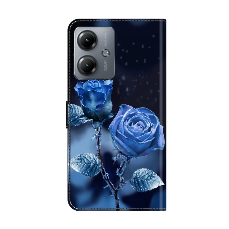 For Motorola Moto G14 Crystal-Like Painted Vegan Leather Phone Case