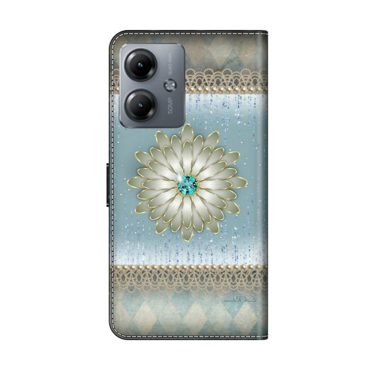 For Motorola Moto G14 Crystal-Like Painted Vegan Leather Phone Case