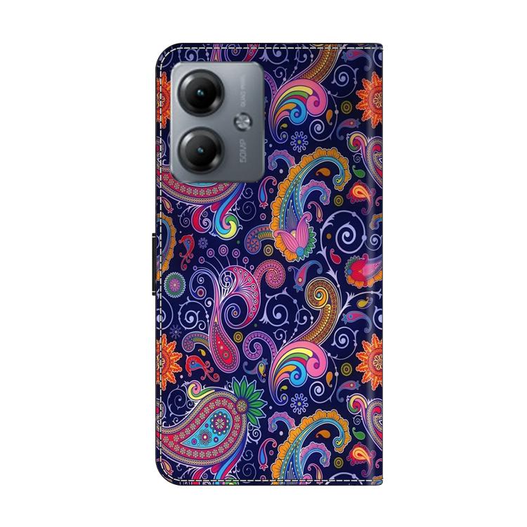 For Motorola Moto G14 Crystal-Like Painted Vegan Leather Phone Case
