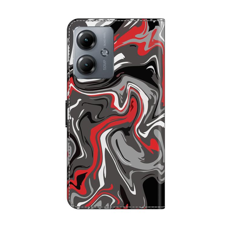 For Motorola Moto G14 Crystal-Like Painted Vegan Leather Phone Case
