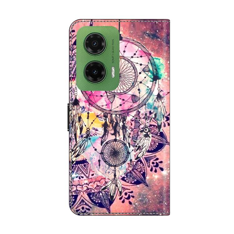 For Motorola Moto G35 Crystal-Like Painted Vegan Leather Phone Case