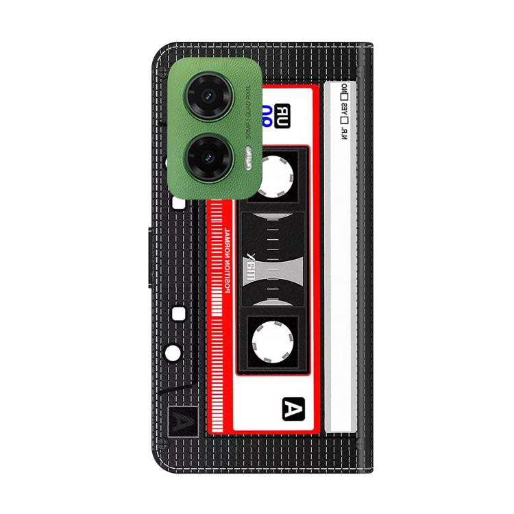 For Motorola Moto G35 Crystal-Like Painted Vegan Leather Phone Case