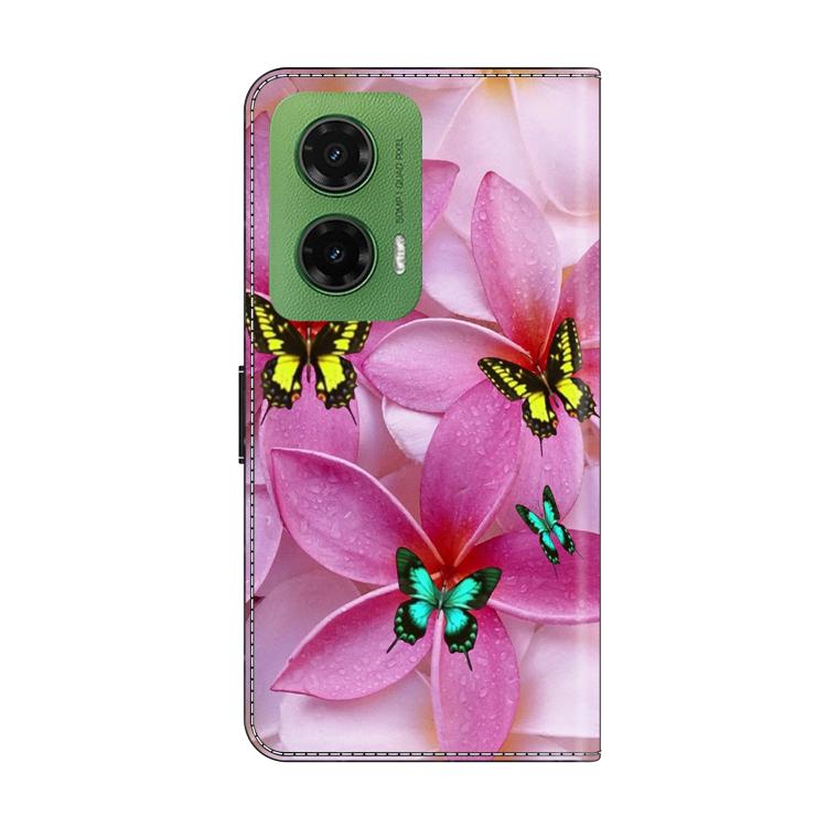 For Motorola Moto G35 Crystal-Like Painted Vegan Leather Phone Case