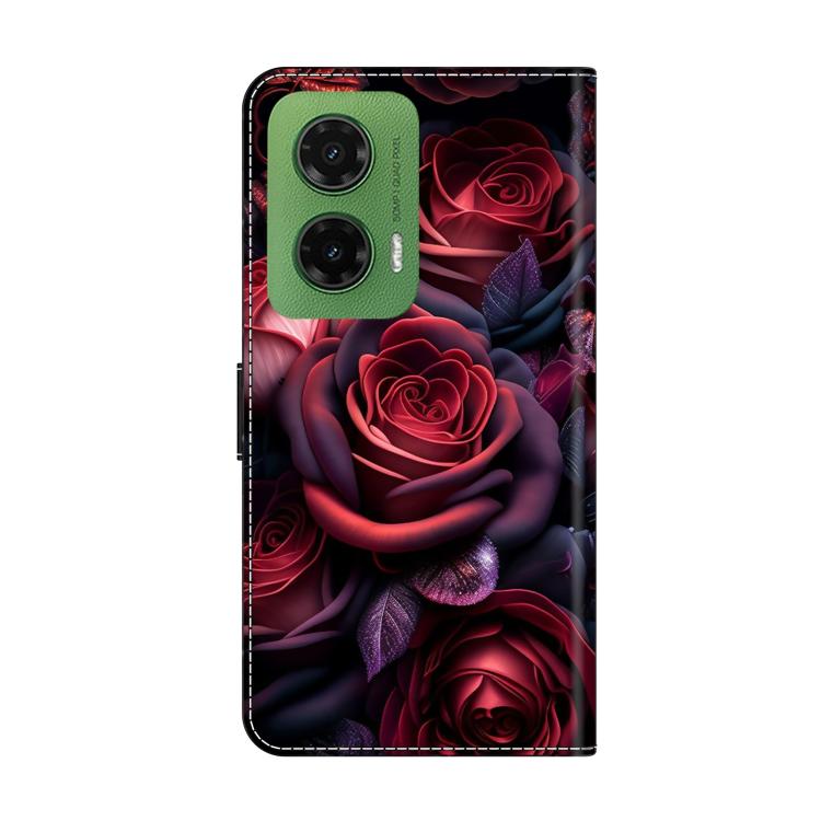 For Motorola Moto G35 Crystal-Like Painted Vegan Leather Phone Case