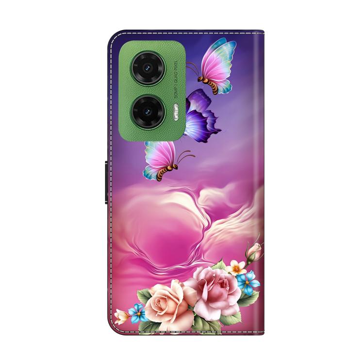 For Motorola Moto G35 Crystal-Like Painted Vegan Leather Phone Case