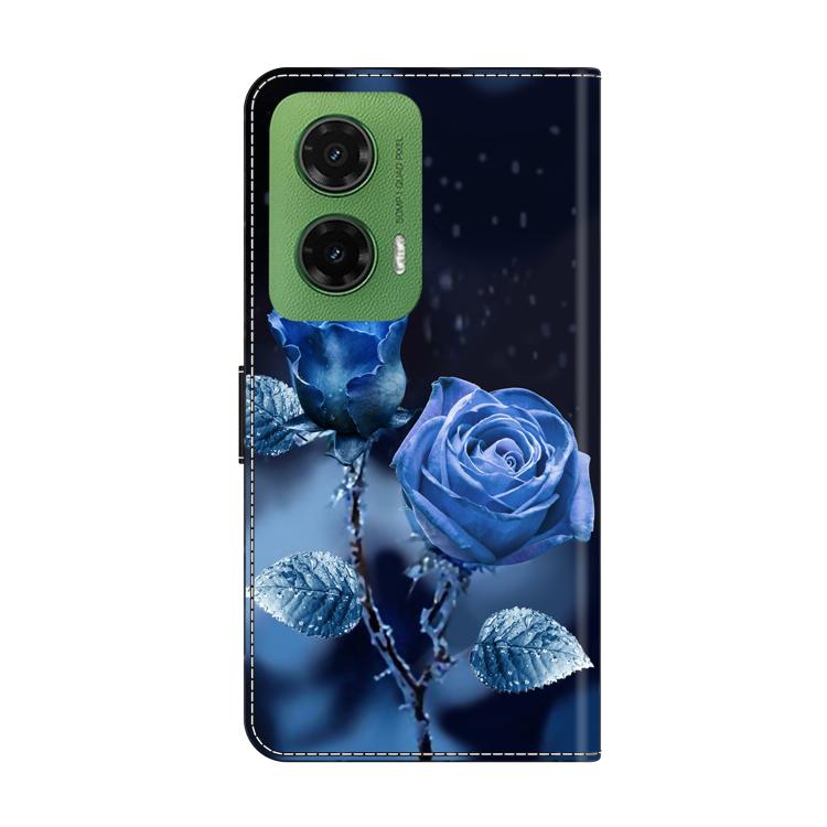 For Motorola Moto G35 Crystal-Like Painted Vegan Leather Phone Case