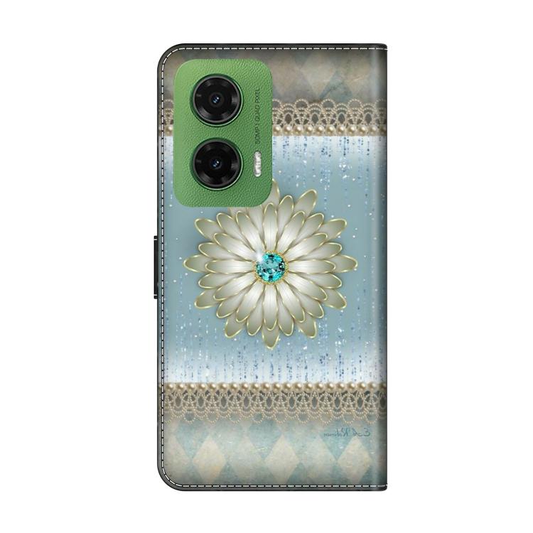 For Motorola Moto G35 Crystal-Like Painted Vegan Leather Phone Case