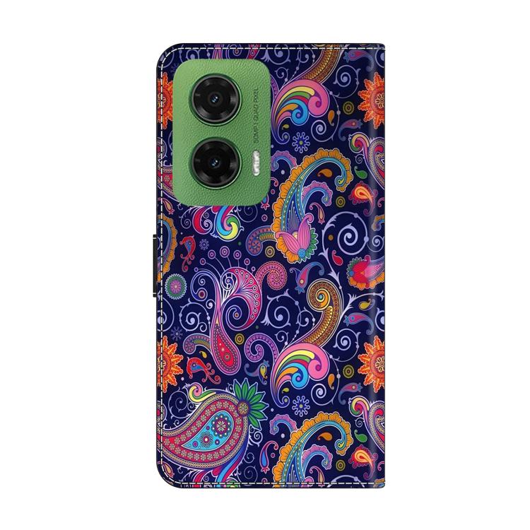 For Motorola Moto G35 Crystal-Like Painted Vegan Leather Phone Case