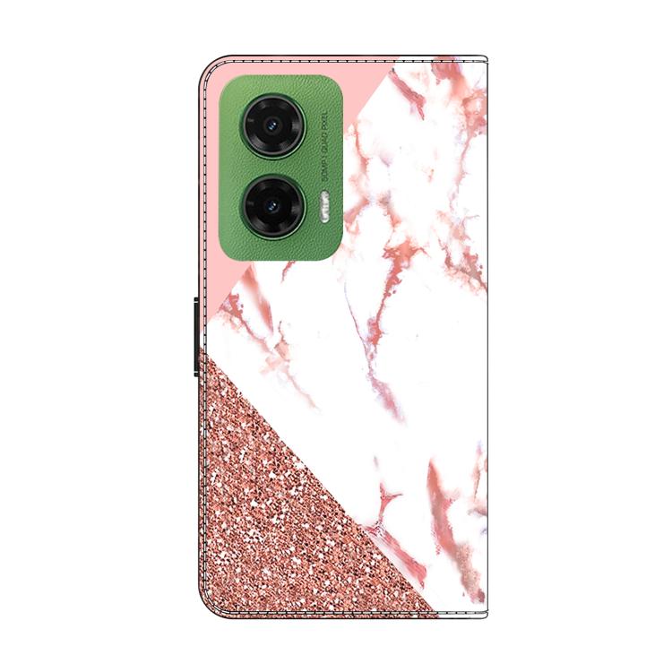 For Motorola Moto G35 Crystal-Like Painted Vegan Leather Phone Case