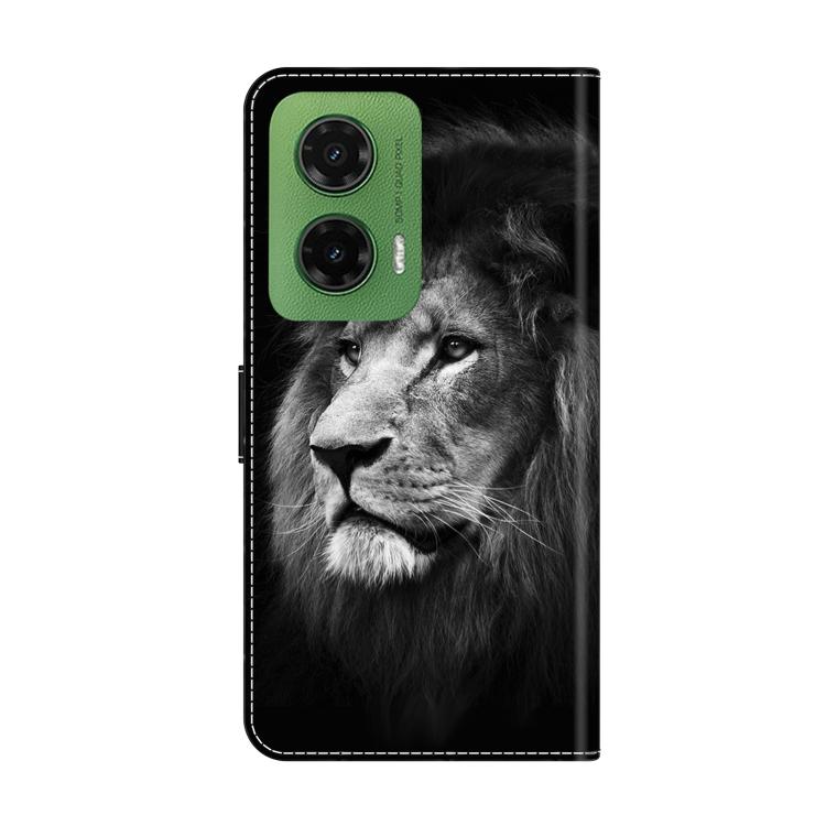 For Motorola Moto G35 Crystal-Like Painted Vegan Leather Phone Case