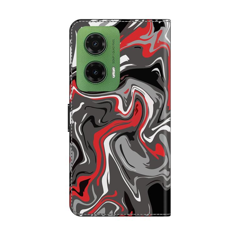 For Motorola Moto G35 Crystal-Like Painted Vegan Leather Phone Case