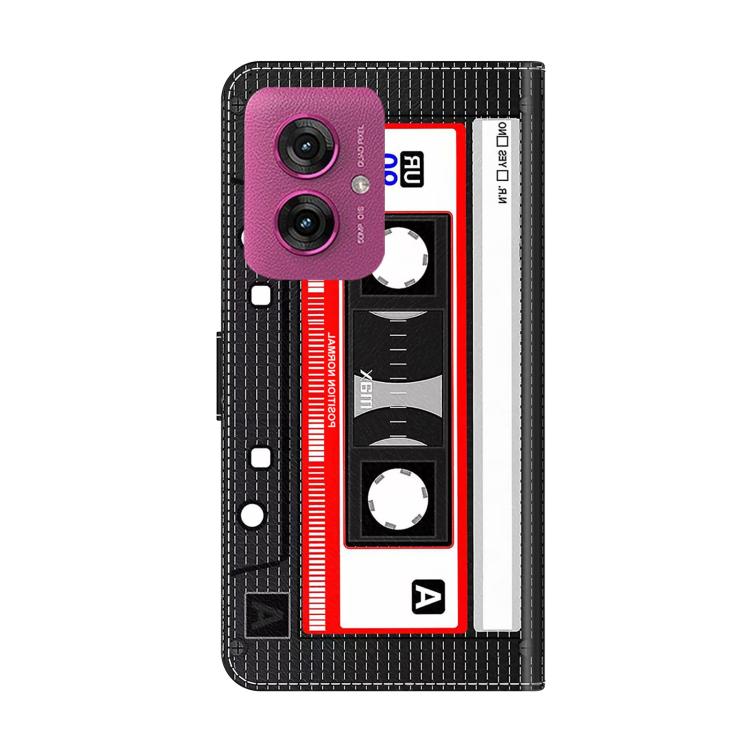 For Motorola Moto G55 Crystal-Like Painted Vegan Leather Phone Case