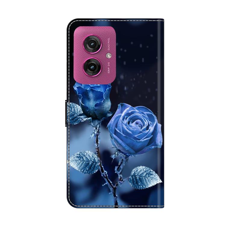 For Motorola Moto G55 Crystal-Like Painted Vegan Leather Phone Case
