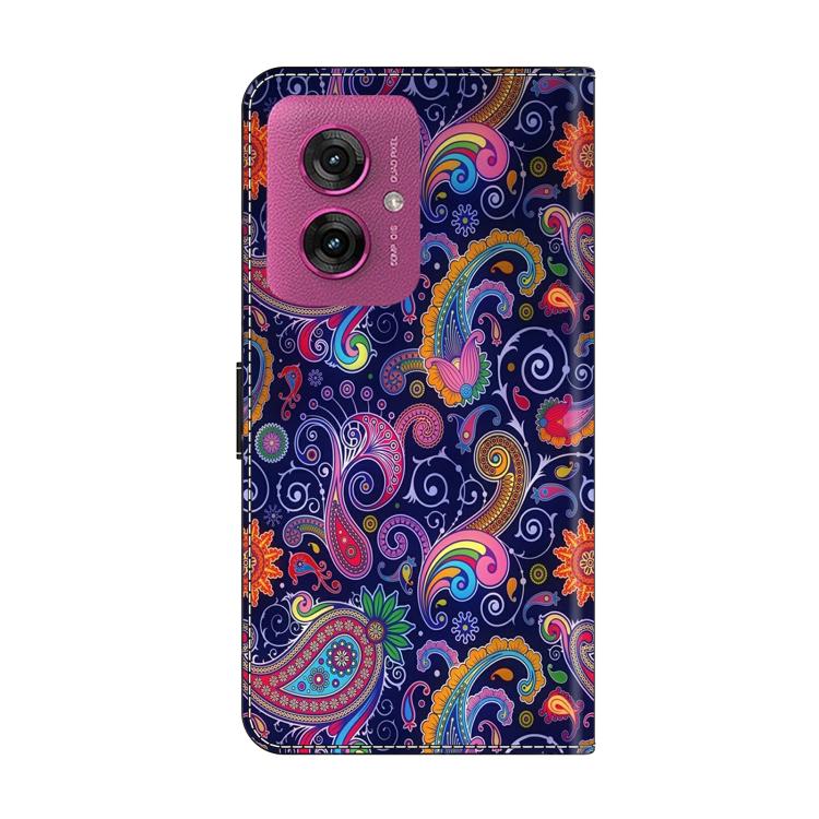 For Motorola Moto G55 Crystal-Like Painted Vegan Leather Phone Case