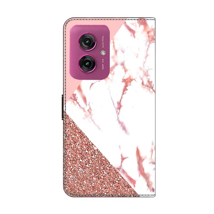 For Motorola Moto G55 Crystal-Like Painted Vegan Leather Phone Case