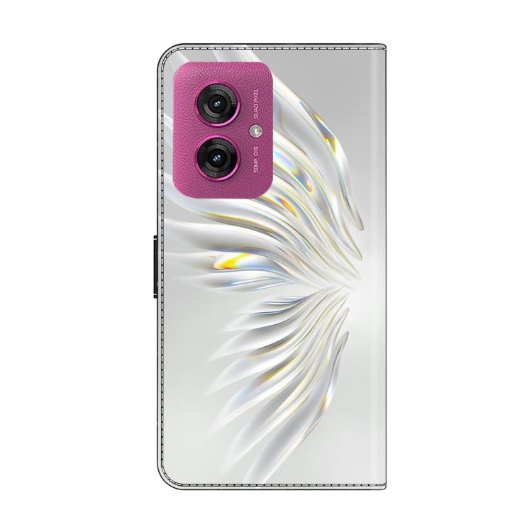 For Motorola Moto G55 Crystal-Like Painted Vegan Leather Phone Case