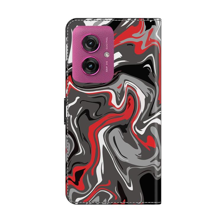 For Motorola Moto G55 Crystal-Like Painted Vegan Leather Phone Case