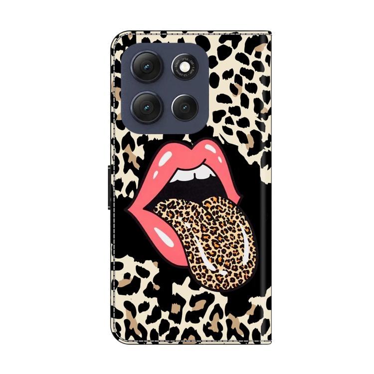 For Motorola Moto G86 5G Crystal-Like Painted Vegan Leather Phone Case