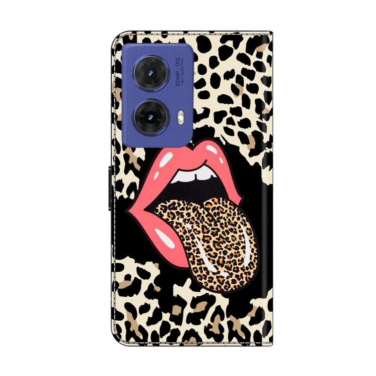 For Motorola Moto G85 Crystal-Like Painted Vegan Leather Phone Case