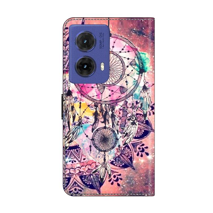 For Motorola Moto G85 Crystal-Like Painted Vegan Leather Phone Case