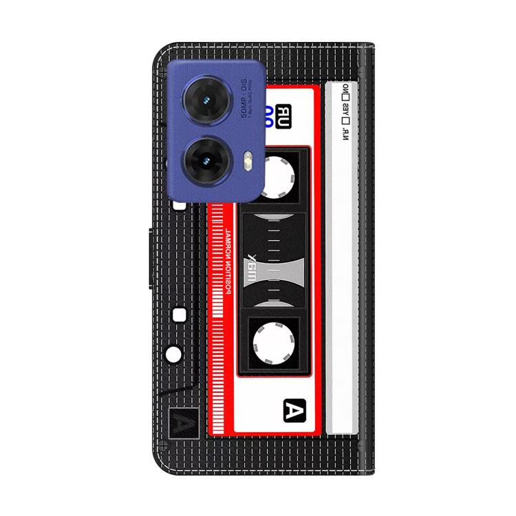 For Motorola Moto G85 Crystal-Like Painted Vegan Leather Phone Case