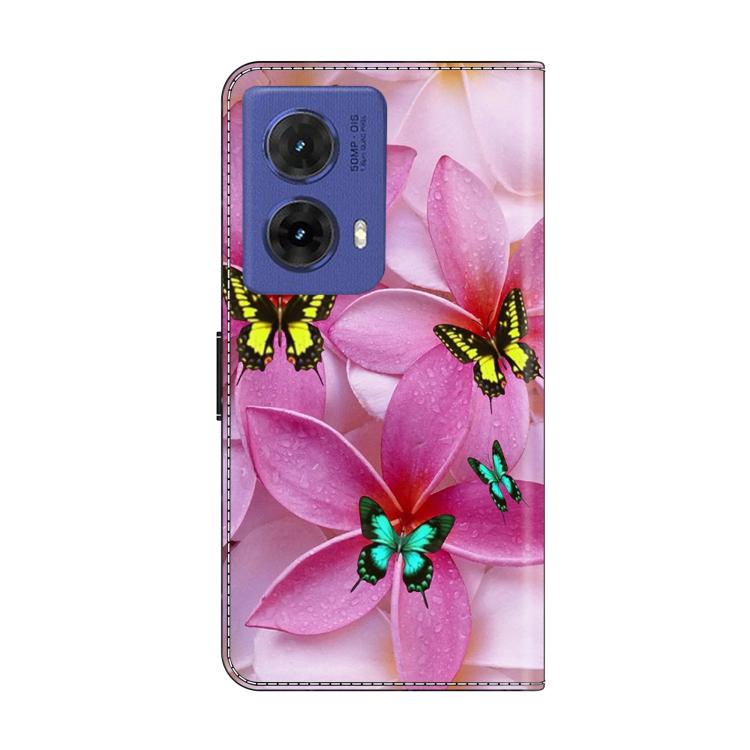 For Motorola Moto G85 Crystal-Like Painted Vegan Leather Phone Case