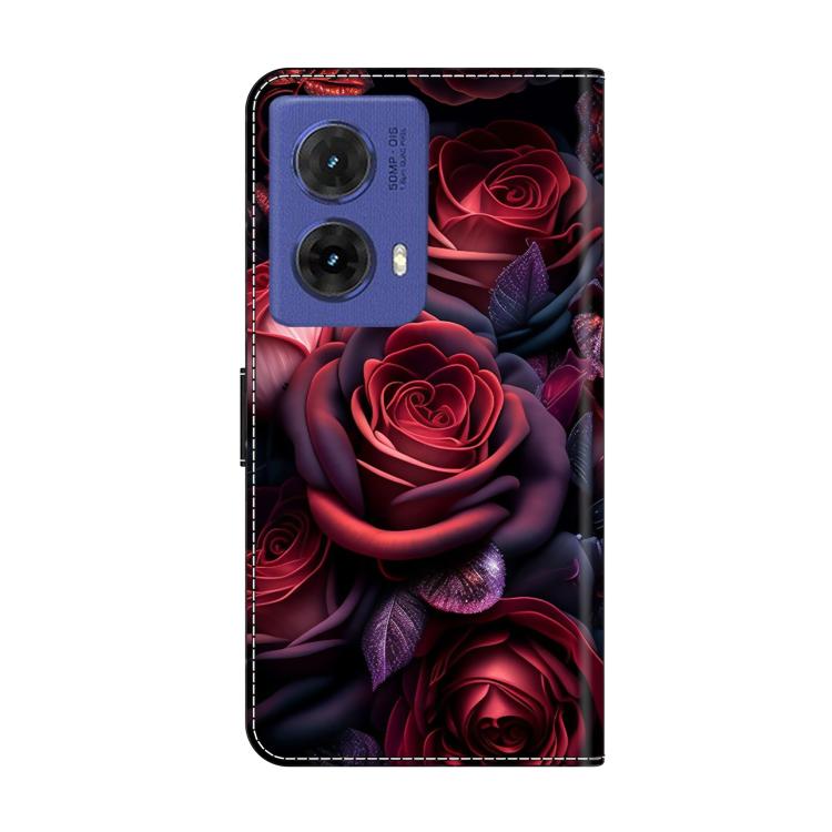 For Motorola Moto G85 Crystal-Like Painted Vegan Leather Phone Case
