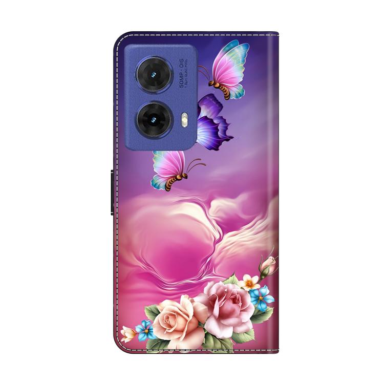 For Motorola Moto G85 Crystal-Like Painted Vegan Leather Phone Case