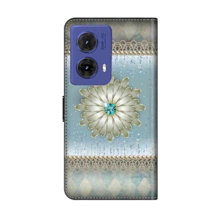 For Motorola Moto G85 Crystal-Like Painted Vegan Leather Phone Case