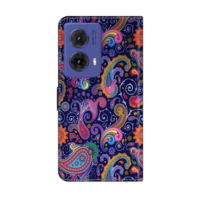For Motorola Moto G85 Crystal-Like Painted Vegan Leather Phone Case