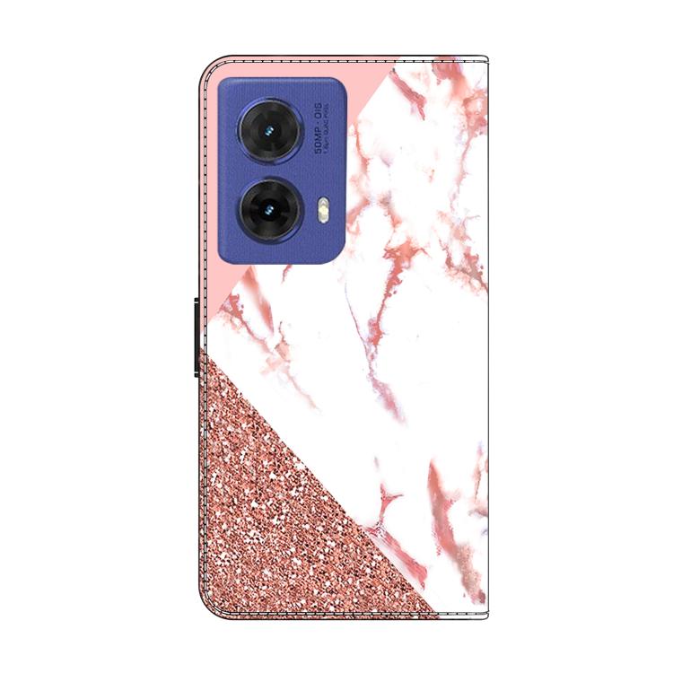 For Motorola Moto G85 Crystal-Like Painted Vegan Leather Phone Case