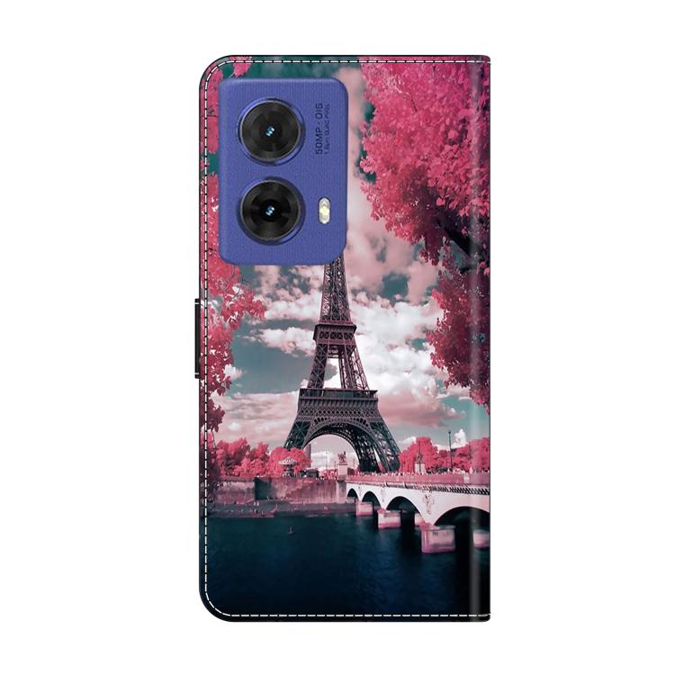 For Motorola Moto G85 Crystal-Like Painted Vegan Leather Phone Case