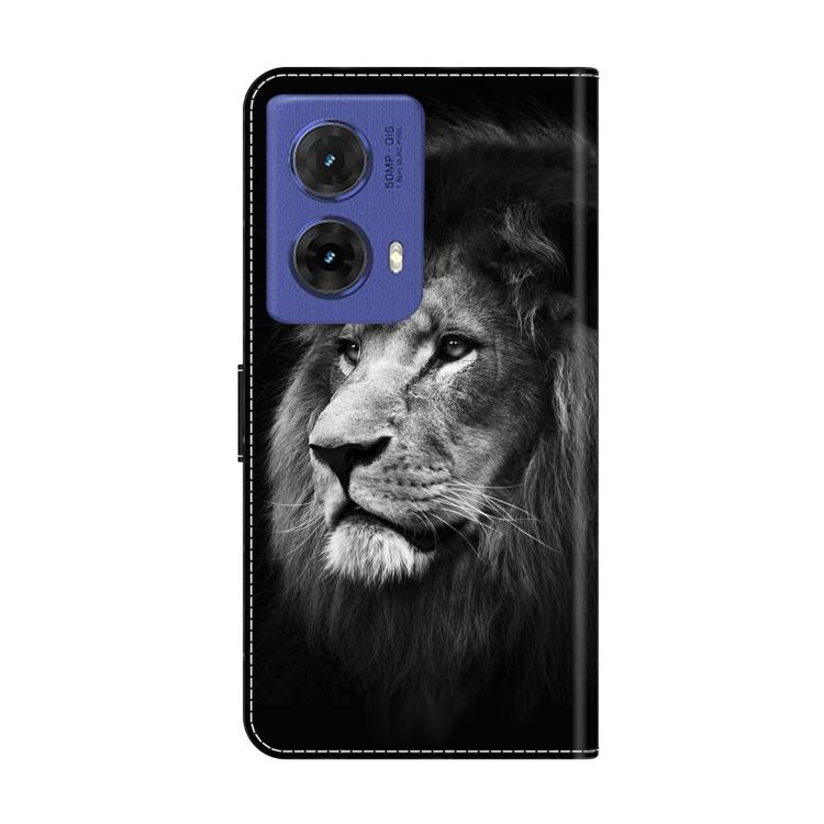 For Motorola Moto G85 Crystal-Like Painted Vegan Leather Phone Case